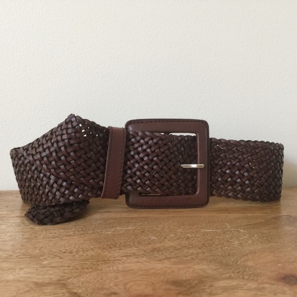Banana Republic Accessories - Banana Republic woven real leather belt size small